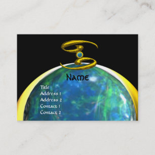 CANCER opalgelb, schwarz, grau Visitenkarte