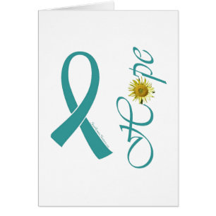 Cancer ovarien d'espoir turquoise de ruban