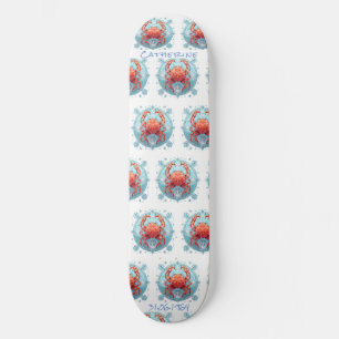 Cancer Personnalisé Crabe Astrologie Skateboard