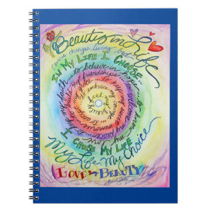 Cancer Poem Affirmation Rainbow Journal Carnet