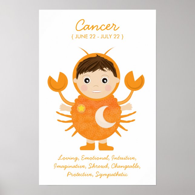 Cancer - Poster de l'Horoscope du garçon (Devant)