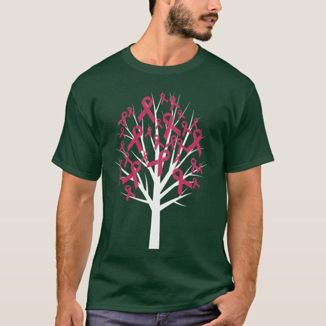 Cancer Ribbon Bandree Breast Cancer Awareness frie T-Shirt (Vorderseite)