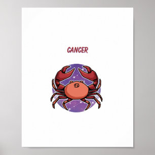 Cancer rose, zodiaque, impression signe du zodiaqu