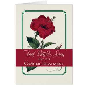 Cancer Se Sentir Mieux, Fleur d'Hibiscus Rouge, Re