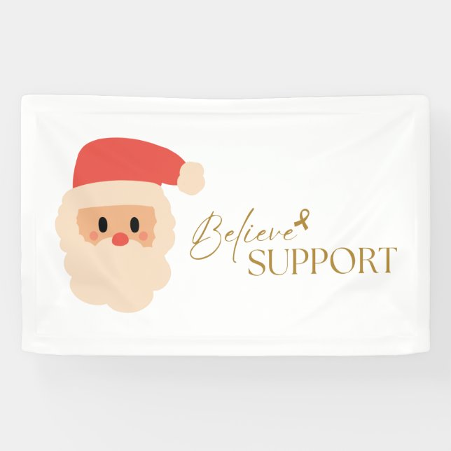 cancer. soutien Noël Bannière de Noël (Horizontal)