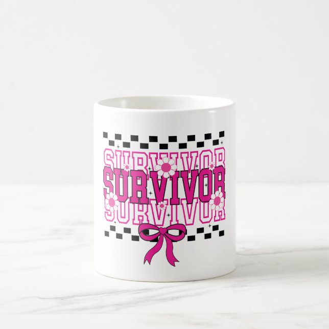 Cancer Survivor Breast Cancer Pink Kaffeetasse (Mittel)