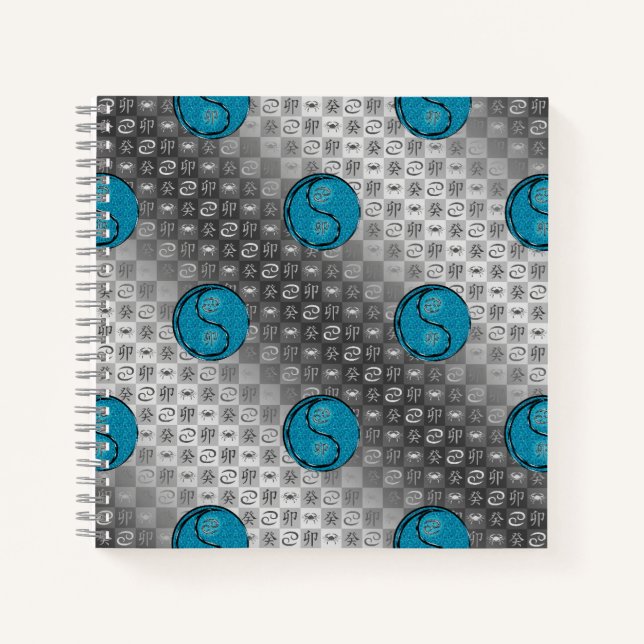 Cancer & Water Rabbit Notizbuch (Vorderseite)