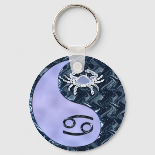 Cancer Yin Yang Schlüsselanhänger (Vorderseite)