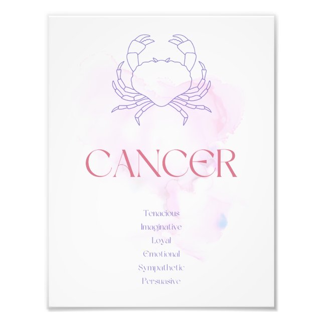 Cancer Zodiac Art Print Fotodruck (Vorne)