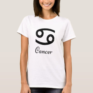 Cancer Zodiac Logo Black T-Shirt