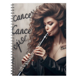 Cancer Zodiac Musician Klarinette Notizblock