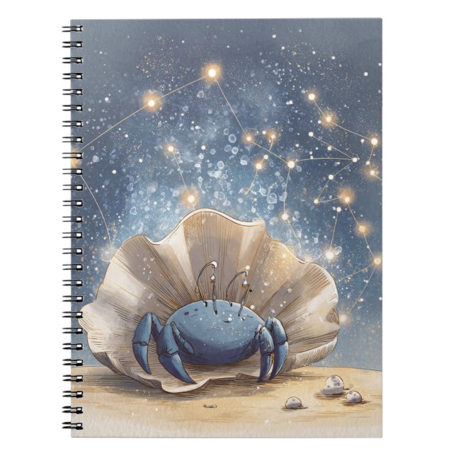 Cancer Zodiac-Notebook Notizblock (Vorderseite)