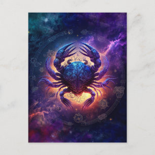 Cancer Zodiac-Schild Wasserfarbdesign Postkarte