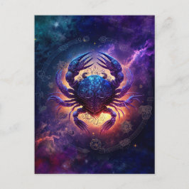 Cancer Zodiac-Schild Wasserfarbdesign Postkarte