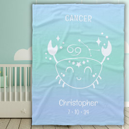 Cancer Zodiac Star Name Birthdate Blue Baby Fleecedecke