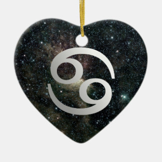 Cancer Zodiac Star Sign Universe Heart Birthday Keramikornament