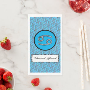 Cancer Zodiac Symbol Element von Kenneth Yoncich Serviette