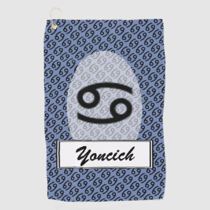 Cancer Zodiac Symbol Standard von Kenneth Yoncich Golfhandtuch