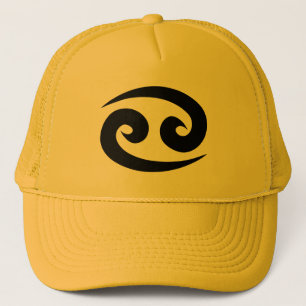 Cancer zodiaque jaune or casquette