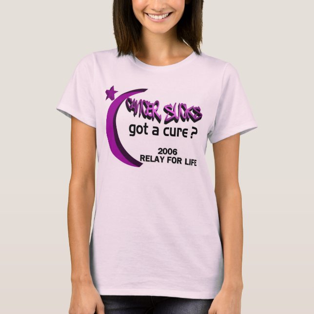 CancerSucks Relais für Leben-Shirt 2006 T-Shirt (Vorderseite)