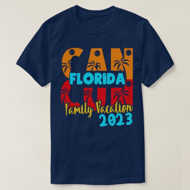 Cancun 2023 Florida Sommerfamilienpaarung T-Shirt (Design vorne)