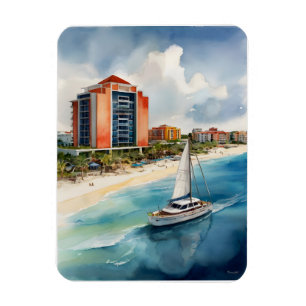 Cancun Aquarell Magnet