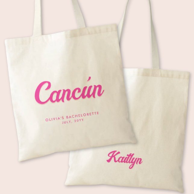 Cancún Bachelorette Party Sac fourre-tout personna (Cancun Bachelorette Party Tote Bag)