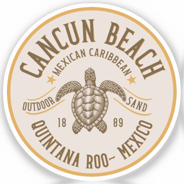 Cancun Beach Mexico | Paradise Beach Aufkleber (Vorderseite)