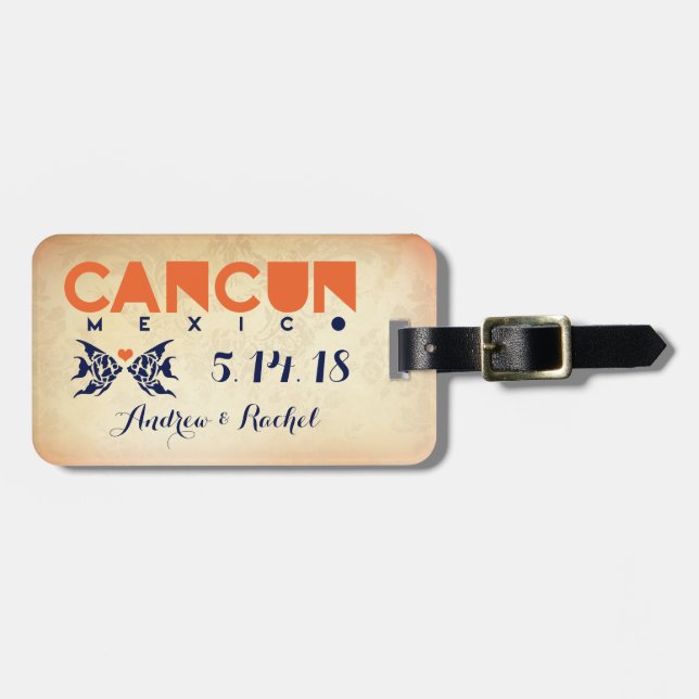 CANCUN-Gepäckmarke Gepäckanhänger (Vorderseite horizontal)