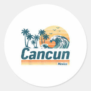 Cancun Group Matching Familienurlaub Sommer Runder Aufkleber