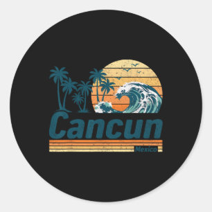 Cancun Group Matching Familienurlaub Sommer Runder Aufkleber