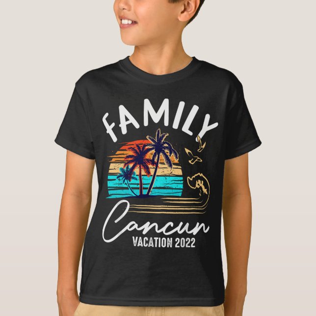 CANCUN MEXICO 2022 Ferien Beach Matching Family T-Shirt (Vorderseite)