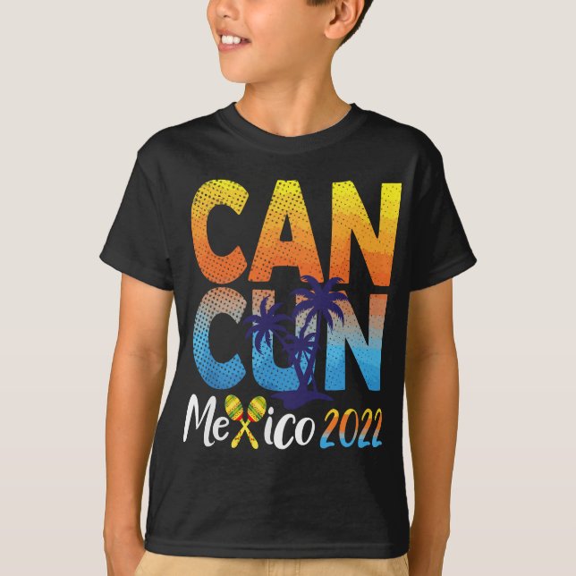 Cancun Mexico 2022 Souvenir Matching Family Vacati T-Shirt (Vorderseite)