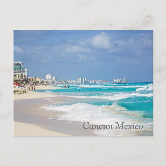 Cancun Mexico Beach Postkarte (Vorderseite)