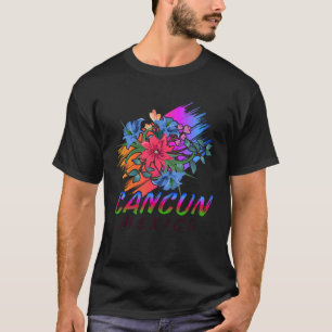 Cancun Mexico Blume BLK Mexico Cancun Cancun T-Shirt