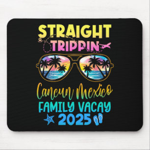 Cancun Mexico Family Vacay Urlaub 2025 Mousepad