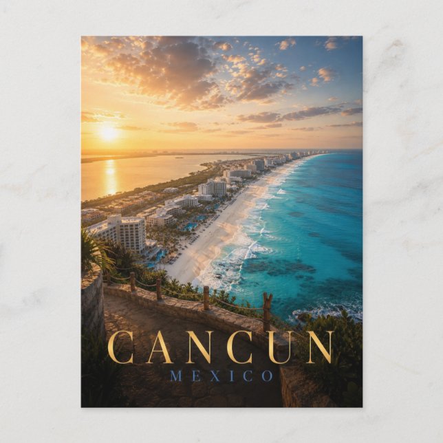 Cancun Mexico Hotelzone REALMS Postkarte (Vorderseite)