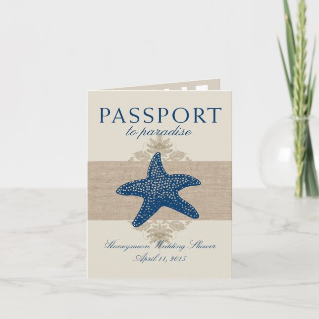 Cancun Mexico Passport Brautparty Einladung (Vorderseite)