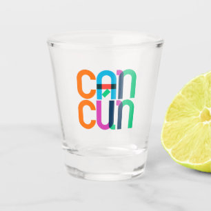 Cancun Mexico Pop Kunstbriefe Schnapsglas