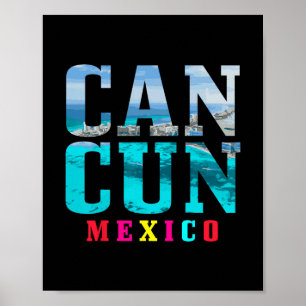 Cancun Mexico Strand Sommerurlaub Souvenir Poster
