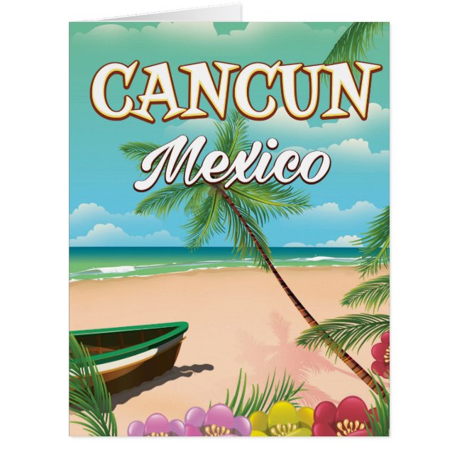 Cancun Mexico Strandposter (Vorderseite)