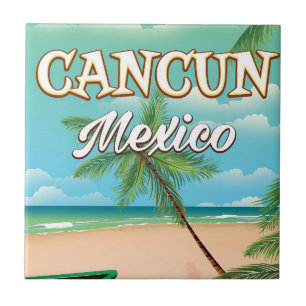 Cancun Mexico Strandposter Fliese