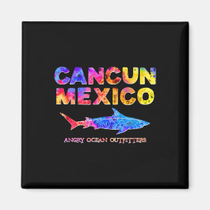 Cancun Mexico T Shirt Hai Fischen T-Shirt Magnet
