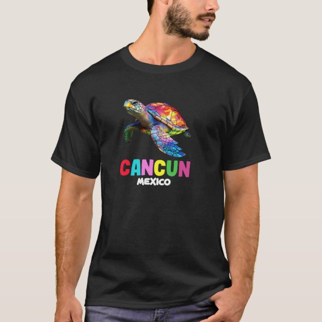 Cancun Mexico Tie Dye Meeresschildkröte Pullover  (Vorderseite)