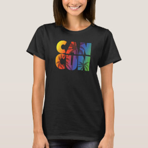 Cancun Mexico Vacation Souvenir Tropical Rainbow G T-Shirt