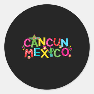 Cancun Mexiko 1 Runder Aufkleber
