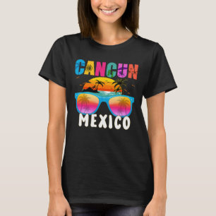 Cancun Mexiko 2025 Urlaub Strand passende Familie  T-Shirt