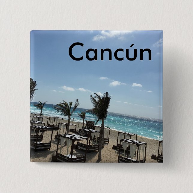 Cancún (Mexiko) - 2 Zoll  Button (Vorderseite)