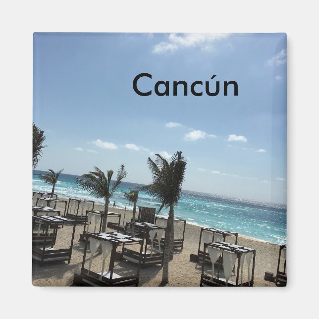 Cancún (Mexiko) - 2 Zoll großes Square Magnet (Vorne)
