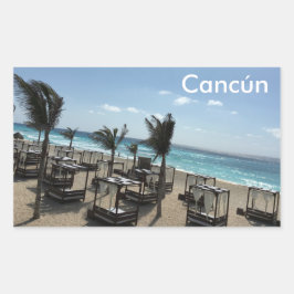 Cancún (Mexiko) - Aufkleber für das Rechteck, glän